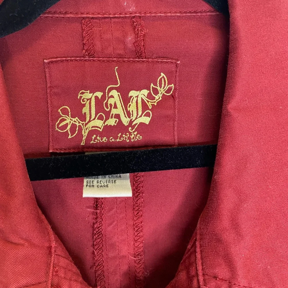 Love a Little reddish rust utility like trench jacket blazer, size L - Picture 5 of 8